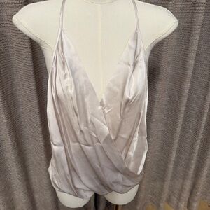 Amanda Uprichard Silk Wrap Front Cami | Ivory | XS